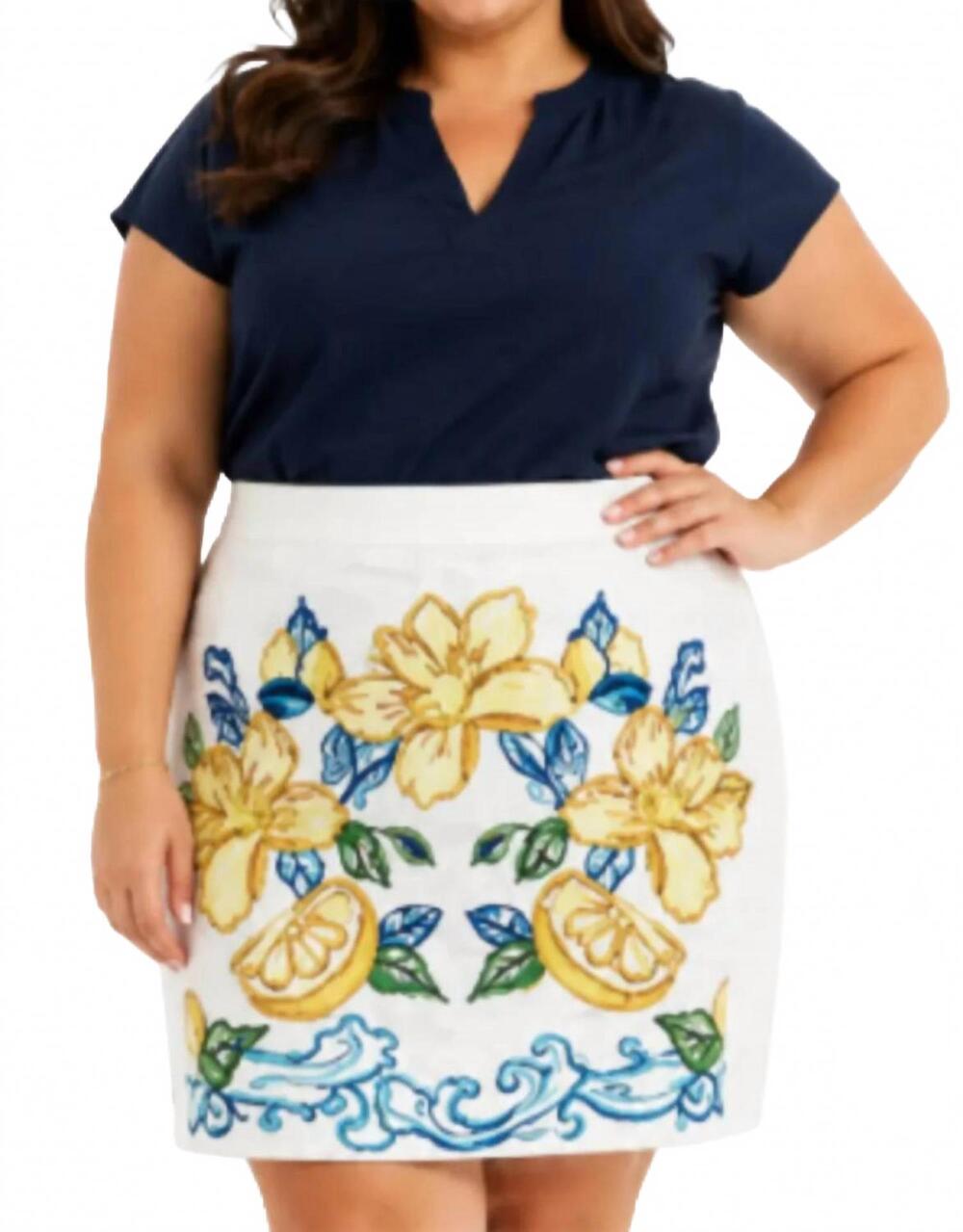 NEW THML women's santorini skirt in white